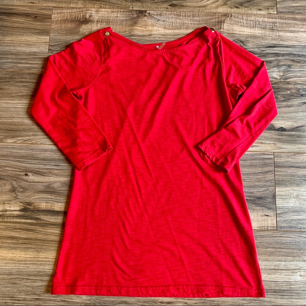 FREE W PURCHASE Gold Stud Collar 3/4 Sleeve M